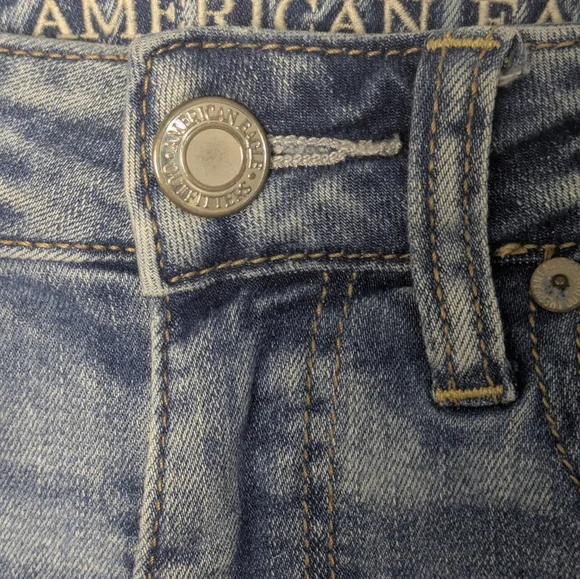 American Eagle Hi Rise Shortie Shorts 0 Distressed Next Level Stretch Women Lace - Picture 5 of 16